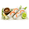 Summer Rolls mit Hähnchen & Garnelen